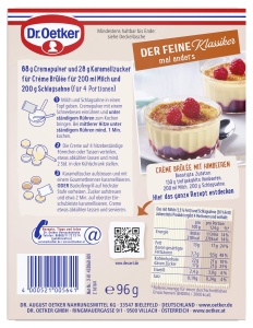 Crema Brulee Dr. Oetker, 8 pachete x 96 g, desert cu zahar caramelizat - Img 6