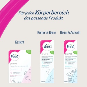 Crema de indepartare a parului Veet Pure pentru corp, brate si picioare, 100 ml, pentru piele uscata - Img 7