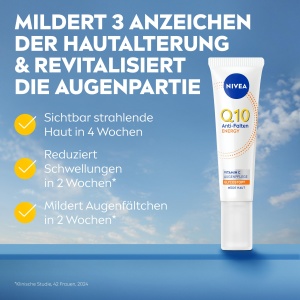 Crema pentru ochi NIVEA Q10 Anti-Falten, 15 ml, cu Q10, Vitamina C si E - Img 2