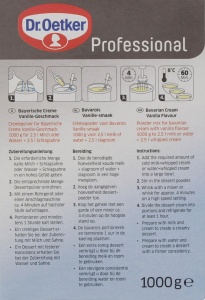Crema Profesionala Dr. Oetker Bayerische, 1 kg, cu Aroma de Vanilie - Img 2