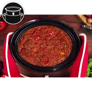 Crockpot, aragaz lent electronic | 5,7 l (5-6 persoane) | Programabil cu temporizator digital de 20 de ore | Otel inoxidabil [SCCPBPP605], argintiu - Img 4