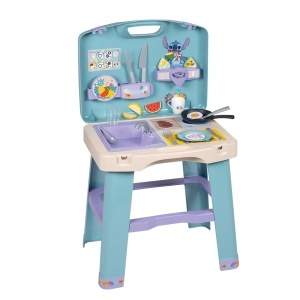Cucina portabila pentru copii Smoby Stitch cu 20 accesorii, design colorat
