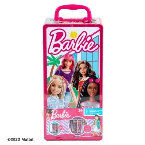 Cufar de haine Theo Klein Barbie cu accesorii, multicolor, pentru 2 papusi - Img 9