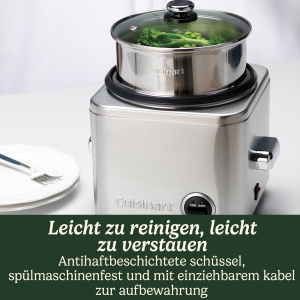Cuisinart Reiskocher 400g Multicooker cu Functie de Aburire si Incalzire Otel Inoxidabil - Img 5