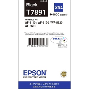 Culoare Neagra Epson T7891 Tinta Originala, Capacitate Extra Mare, Singlepack
