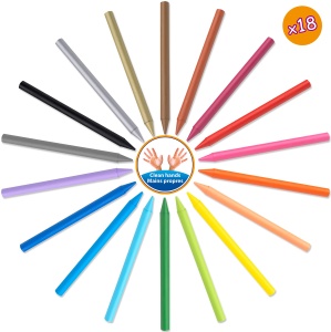 Culori cu ceara BIC Plastidecor, 18 bucati, set clasic - Img 2