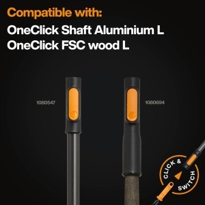 Cultivator Fiskars OneClick 1080684 19 cm Carbon NegruPortocaliu - Img 3