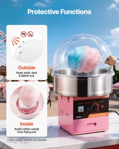 Cupa de Protectie pentru Zahar VEVOR, Acril Transparent, 52 cm, Usor de Curatat - Img 4