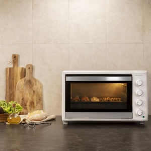 Cuptor cu convectie de masa Cecotec 60 litri BakeToast 6090 Gyro alb 2200 W Iluminat interior 12 functii Temperatura pana la 230degC Usa dubla din sti - Img 9