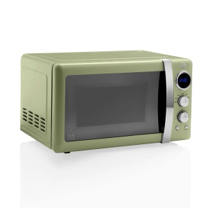 Cuptor cu microunde digital Swan SM22030GNEU, 20L, 800W, Verde, Design retro - Img 5
