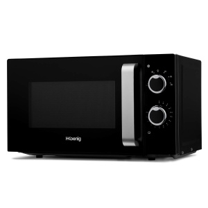 Cuptor cu microunde H.Koenig VIO8 20L negru, design compact, puternic 700 W, placa turnanta 24,5 cm, multifunctional 5 setari de caldura, functie de dezghetare, cronometru de pana la 30 min. - Img 3