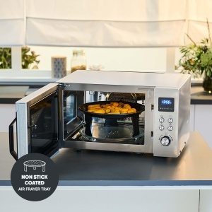 Cuptor cu microunde multifunctional SEVERIN Crispy Wave MW 7982 4-in-1 25L ArgintiuInox - Img 8
