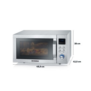 Cuptor cu microunde SEVERIN MW 7774 3-in-1 Grill si Functie Aer Cald Argintiu - Img 5