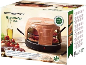 Cuptor pentru mini-pizza Emerio PO-116124.1, 8 portii, capac teracota, roz - Img 3