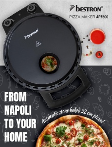 Cuptor pentru pizza Bestron APZ500BL, 320C, negru mat - Img 2