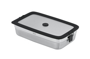 Cutie alimentara ROSLE FLEXX 2GO 1,0 L rectangulara din inox, rezistenta la cuptor - Img 2