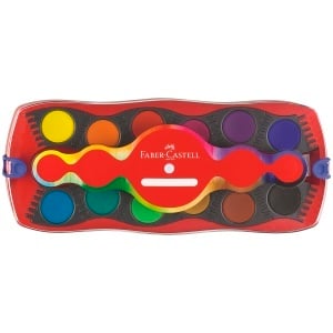 Cutie de culori Faber-Castell Connector 12 culori cu alb - Img 2