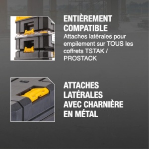 Cutie de depozitare Dewalt T STAK Combo DWST83395-1, 21.6L, IP54, 2 sertare - Img 4