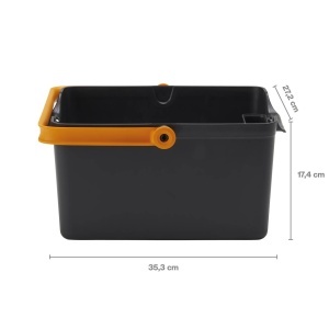 Cutie de depozitare Fiskars 1071305 pentru unelte de gradinarit, 35.3x27.2x17.4 cm, NegruPortocalie - Img 3