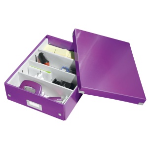 Cutie de depozitare Leitz Click Store 60580062, Violeta, 28,1 x 10 x 37 cm, 6 kg - Img 7