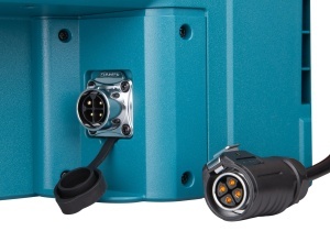 Cutie de incarcare Makita BCC02, 40V max., 12 locuri, turcoaz - Img 9