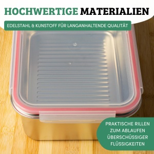 Cutie de Pachetare Westmark Frischhaltedose, 4200 ml, Inox 188, Spalare in Masina - Img 9