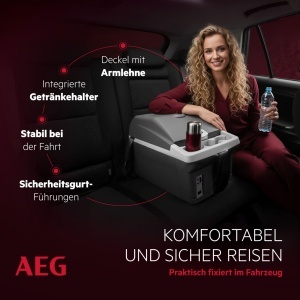 Cutie de racire AEG Bordbar BK 16, 16 litri, 12V, negru si gri - Img 5