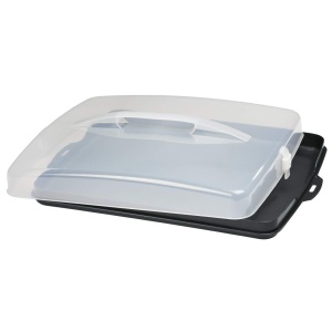 Cutie de transport pentru prajituri Xavax, dreptunghiulara, 50 cm, gri