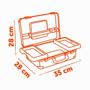 Cutie de unelte pentru copii Smoby BlackDecker, 35.5x28.6x28.5 cm, cu set de unelte si auto - Img 6