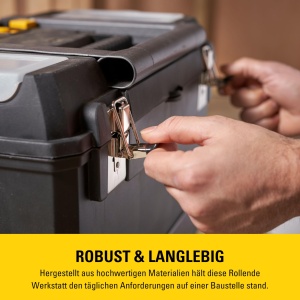 Cutie de unelte STANLEY Rollende Werkstatt 20 kg, roti mari, plastic robust - Img 6