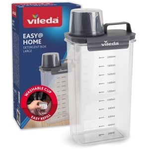 Cutie depozitare detergent Vileda 2300 ml gri capac etans cu pahar de masurare