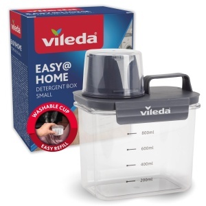 Cutie pentru detergent Vileda 1100ml gri - cu masura inclusa, design modern