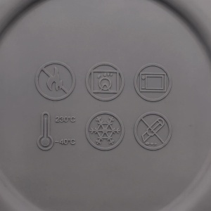 Cutie pentru Pizzaballs Relaxdays, Set de 4, Silikon, Capacitate 350 g, Gri - Img 9