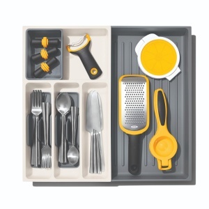 Cutie pentru tacamuri OXO Good Grips, design extensibil, cu compartimente - Img 2