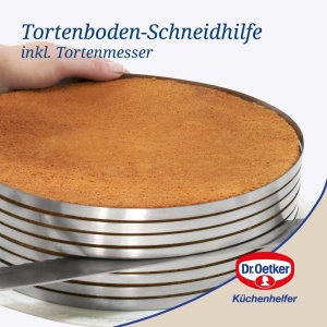 Cutie pentru taiat torturi Dr. Oetker, inox, 26-28 cm, cu cutit inclus - Img 5