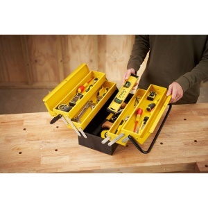 Cutie pentru unelte STANLEY 1-94-738, metal, 5 compartimente, 47.7 x 25.7 x 22.1 cm - Img 2
