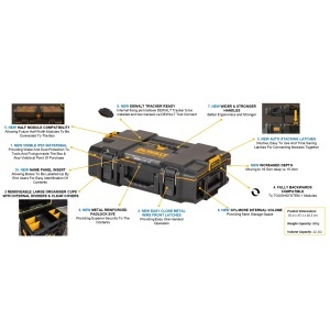 Cutie unelte Dewalt Toughsystem 2.0 DS165, 22L, IP65, 50kg - Img 4