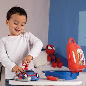 Cutie unelte pentru copii Smoby Spidey, 17 piese, cu personaj si vehicul - Img 4