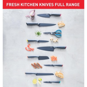 Cutit bucatarie Tefal Fresh Kitchen 20 cm otel inoxidabil maner ergonomic negrurosu - Img 5