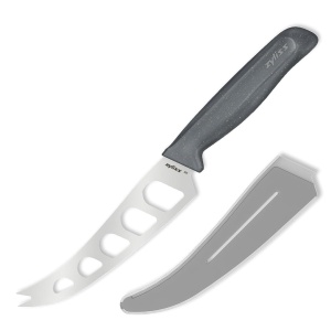 Cutit de branza Zyliss 13cm cu lama din otel inoxidabil si maner din paie de grau
