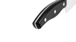 Cutit de bucatar chinezesc ZWILLING Twin Pollux, lungime lama: 18,5 cm, lama mare cu lama, maner din otel inoxidabil special/plastic cu design nit, negru - Img 2