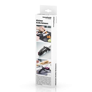 Cutit de Bucatarie InnovaGoods 2-in-1 cu Mini-Placa de Taiat, Ergonomic, NegruGri - Img 7