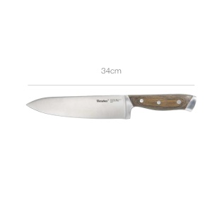 Cutit de Bucatarie Metaltex Heritage Line, Lama 20.5 cm, Maner din Pakkaholz - Img 4