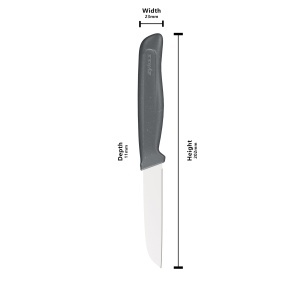 Cutit de legume Zyliss 9 cm, otel german, maner din paie de grau, cu protectie lama - Img 3