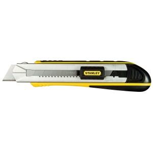Cutit de taiere Stanley FatMax cu incarcator 0-10-486 (latime a lamei de 25 mm, lungime de 215 mm, ghidaj al lamei din otel inoxidabil, cu ciocan de lama, inclusiv 4 lame de prindere) - Img 1