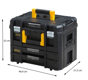 Cutiuta de unelte Stanley FatMax Pro-Stack, 21.5L, cu 2 sertare, organizare flexibila - Img 3