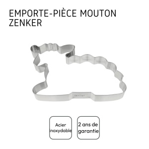 Cutter pentru biscuiti Zenker Lamm, otel inoxidabil, 20 x 13.5 cm - Img 4