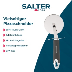 Cutter pizza Salter Cosmos BW11387EU7 din otel inoxidabil maner soft-touch BPA-free - Img 2