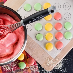 de Buyer - Covoras de copt din silicon antiaderent special pentru macarons (44 marcaje) - 40 x 30 cm - 4935.40, Alb - Img 7