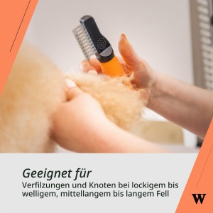 Dematter pentru caini si pisici Wahl, cu maner ergonomic, din otel inoxidabil - Img 5